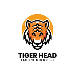 Tiger head logo design mascot 