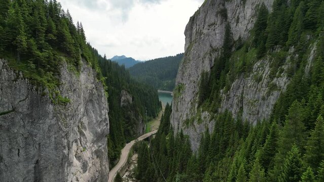 Drone footage coastline and La Vila Joiosa touristic town view from top, sandy beach and Mediterranean seascape.Costa Blanca, Spain.
