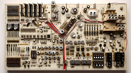 Technological Metropolis: Miniature London Crafted from Circuits and Components - generative ai
