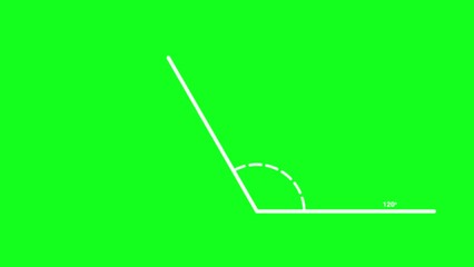 120 degree angle triangle math school greenscreen animation