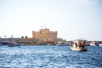 Fishing boats, Qaitbay Port Castle, Alexandria 3-Jul-2023