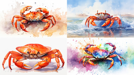 crab on a white background