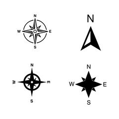 Compass ban icon set, Compass icon vector symbol.eps