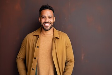 Obraz premium Portrait of a handsome young african american man smiling.