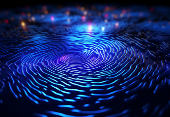 Abstract background in fingerprint tech style