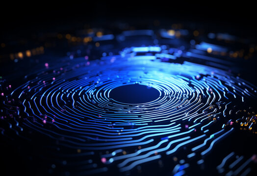 Abstract background in fingerprint tech style