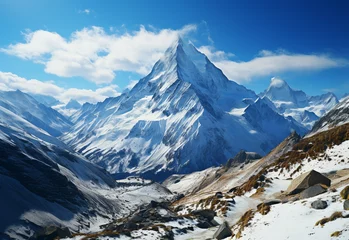 Foto auf Acrylglas Makalu mountain shots taken from drone realistic image, ultra hd, high design very detailed
