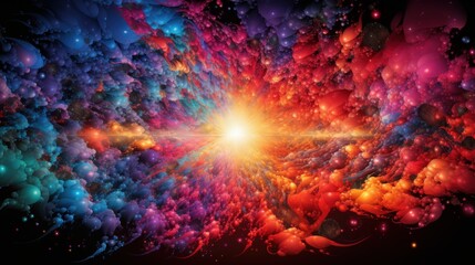 Obraz na płótnie Canvas big bang explosion star born