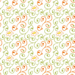 abstract pattern with circles and flower