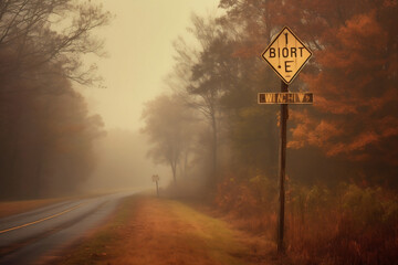 road in the fog