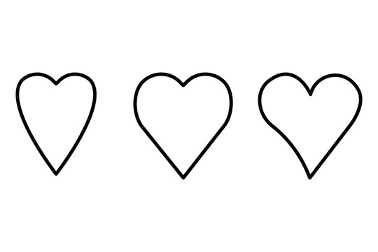 Heart icons. Vector illustration. EPS 10.