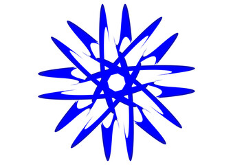 blue snowflake isolated on white