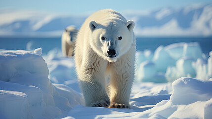 Naklejka na ściany i meble Majestic Polar Bear