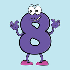 Creative number 8 character 