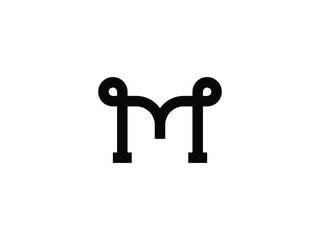 monogram letter M logo design