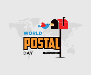 World Postal Day Logo Illustration