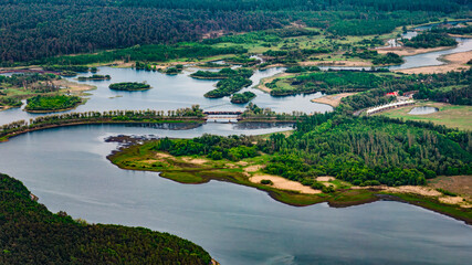 The scenery of Jingyuetan National Forest Park in Changchun, China in summer