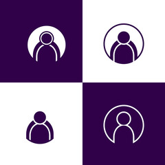 icon set 4 style user icon man person people icon, user interface