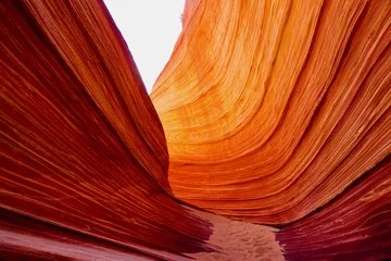 Fototapete Rund Rot Lila The wave  © Kaibo