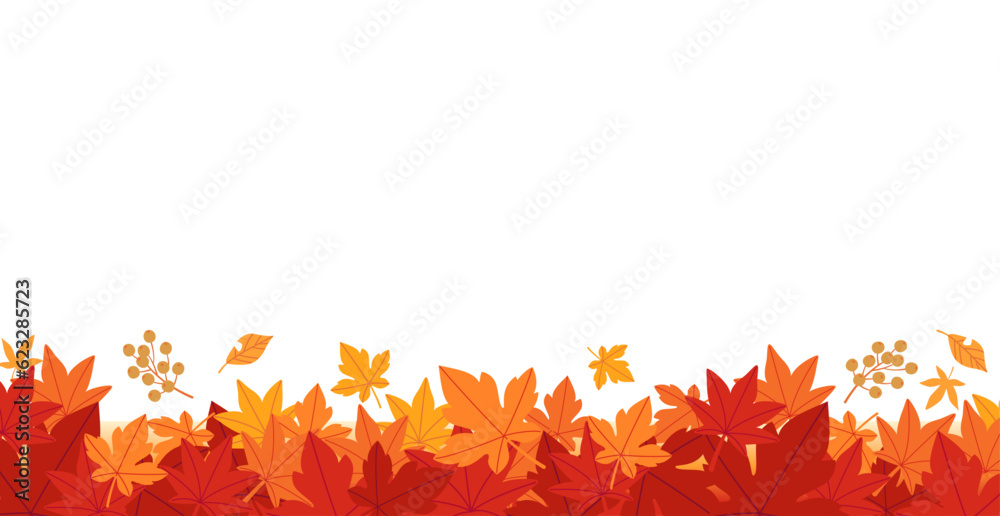 Canvas Prints background material designed with autumn leaves and nuts