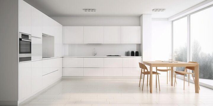 Stylish Kitchen Interior Photography AI Generated