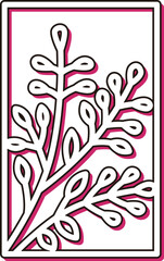 カラーシャドウミニ花札　文月　萩　7月　萩のカス