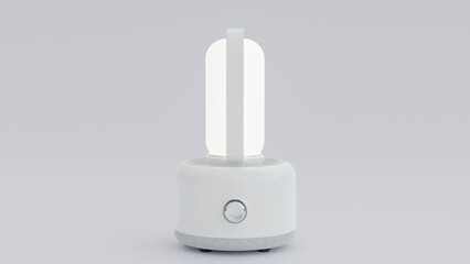 Minimalist night lamp with alarm product design concept premium photo 3d render
