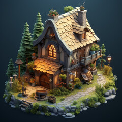 Fototapeta premium Little fantasy house « Generative AI, Generative, AI »