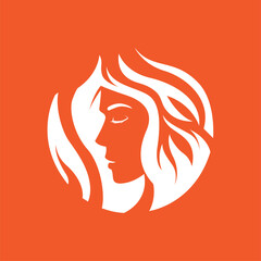 Lady beauty logo silhouette