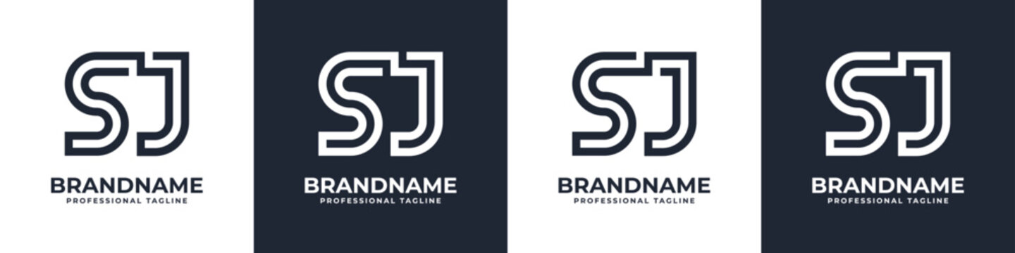 Simple SJ Monogram Logo, suitable for any business with SJ or JS initial.