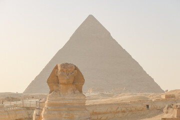 sphinx and pyramid