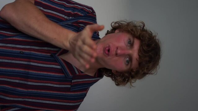 air kiss vertical video male