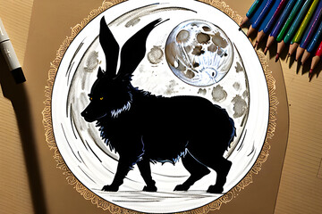 a rabbit under the moonlight.
Generative AI