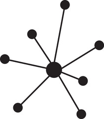 Black molecule icon. Molecule icon.