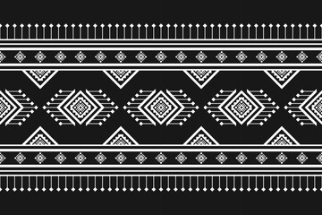 Ethnic Aztec pattern art. Geometric seamless pattern in tribal, folk embroidery, and Mexican style. Design for background, wallpaper, illustration, textile, fabric, clothing, carpet.