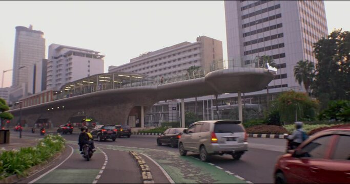 Jakarta morning traffic 