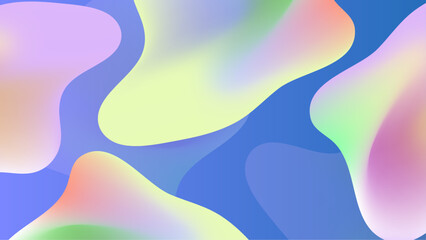 Abstract pink and purple liquid wavy shapes futuristic banner. Glowing retro waves vector background