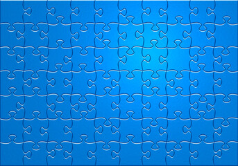 Jigsaw blue puzzle background stock illustration.