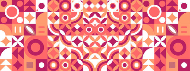 vector colorful mosaic horizontal template