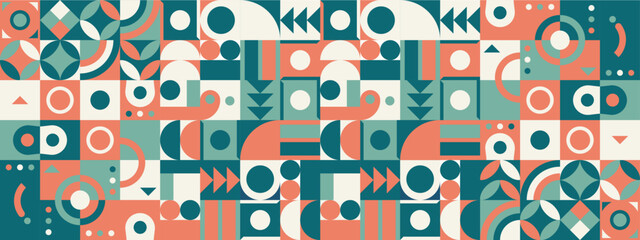 vector colorful geometric shapes mosaic background