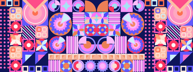 vector colorful mosaic background flat design