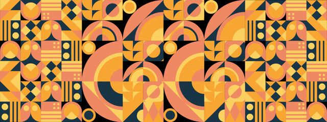 Naklejka premium vector colorful geometric shapes mosaic background