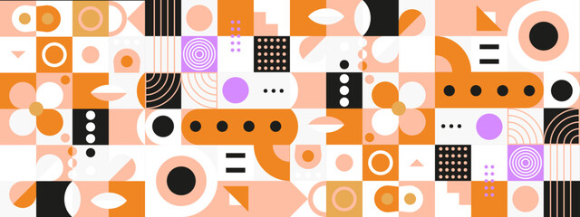 vector flat mosaic covers collection