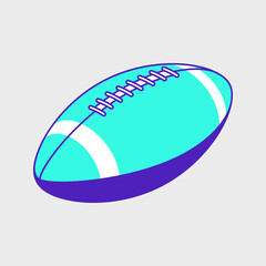American football isometric vector illustration