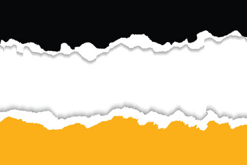 yellow and black torn paper background vector file