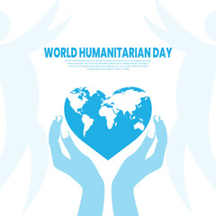 world humanitarion day  post vector file