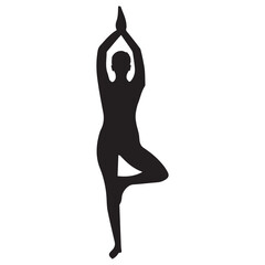Fototapeta premium balance yoga pose vector file