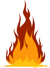 Burning red flames illustration