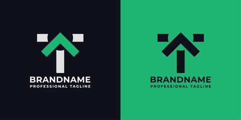 Obraz premium The T Arrow logo is suitable for any business related to the letters T and Arrow