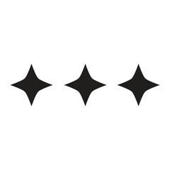 3 stars black